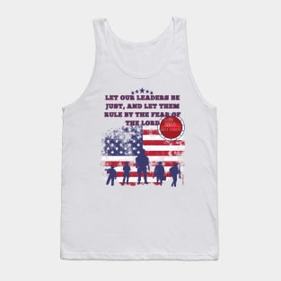 North Carolina-Let our leaders be just, and let them rule by the fear of the Lord Tank Top